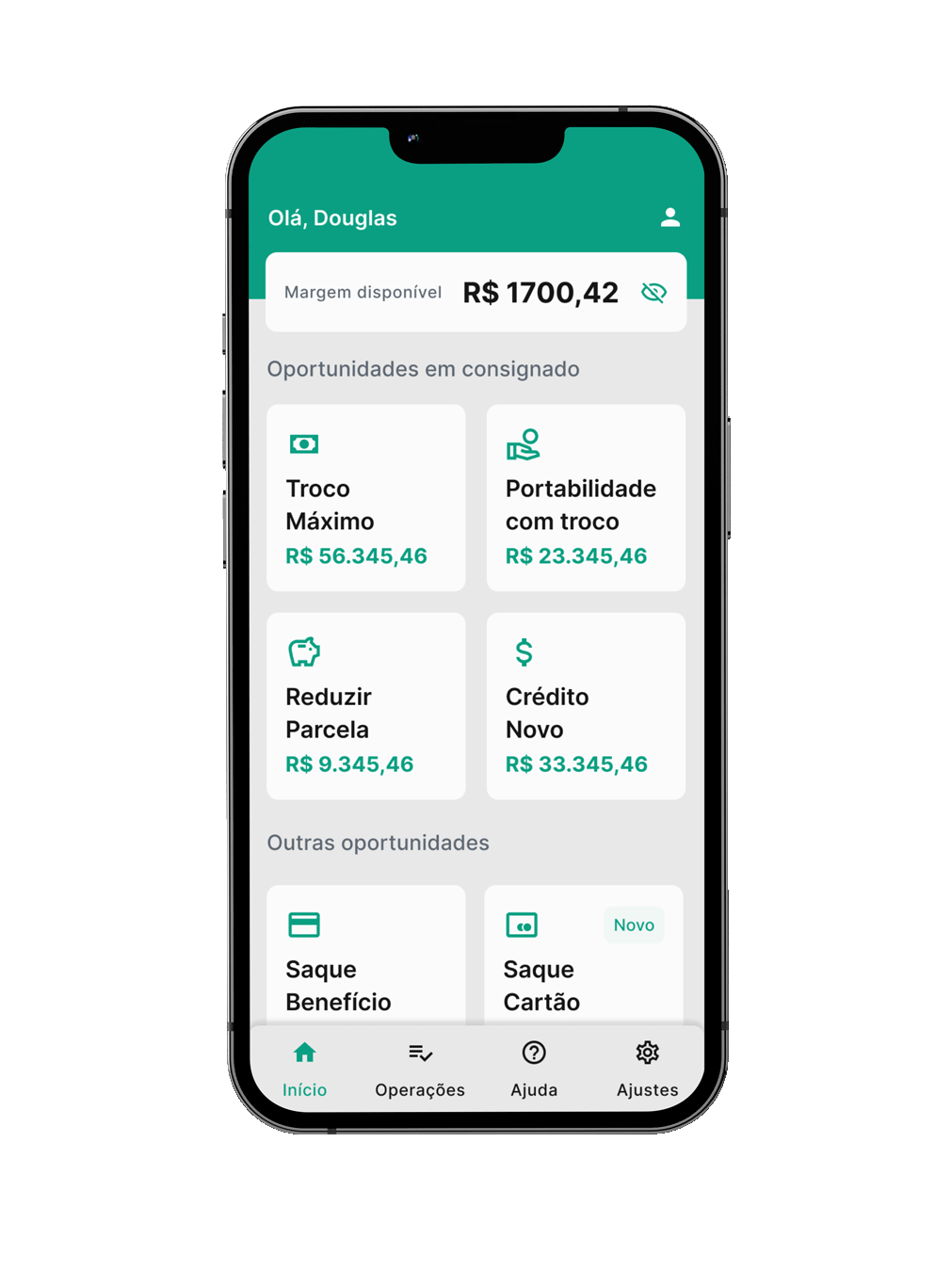 Busque por <strong>Empréstimo Consignado</strong>