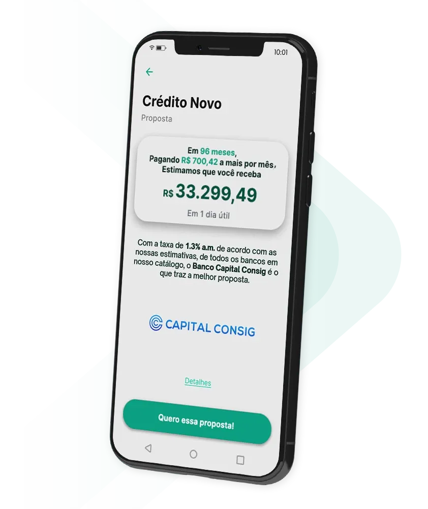 Oferta de empréstimo consignado no app Konsi