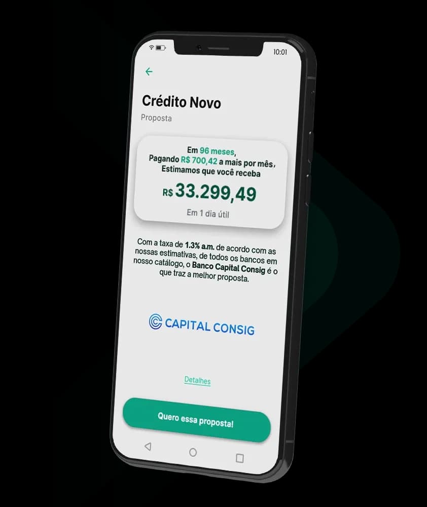 Oferta de empréstimo consignado no app Konsi