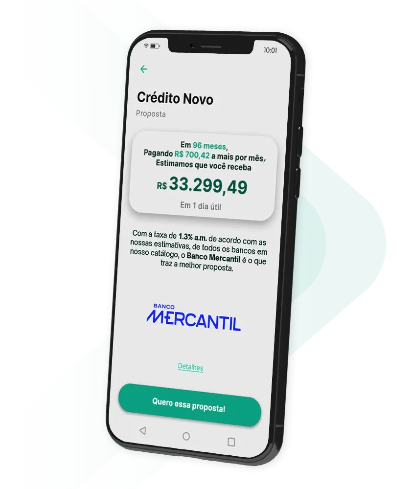 Oferta de empréstimo consignado no app Konsi