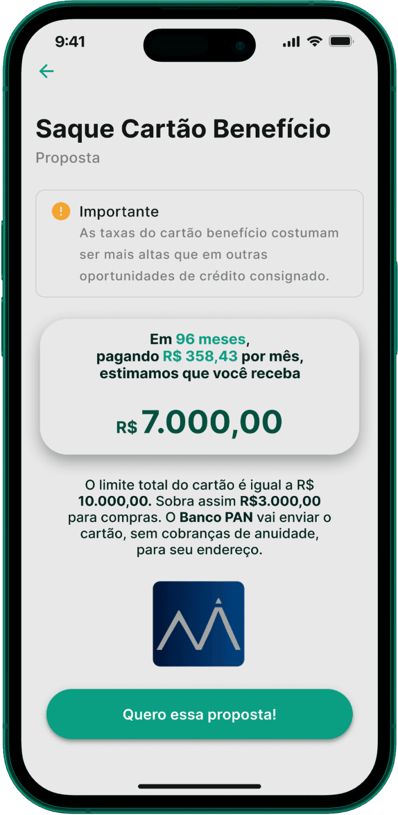 Tela de Saque Cartão Benefício do app Konsi Tela de Saque Cartão Benefício do app Konsi