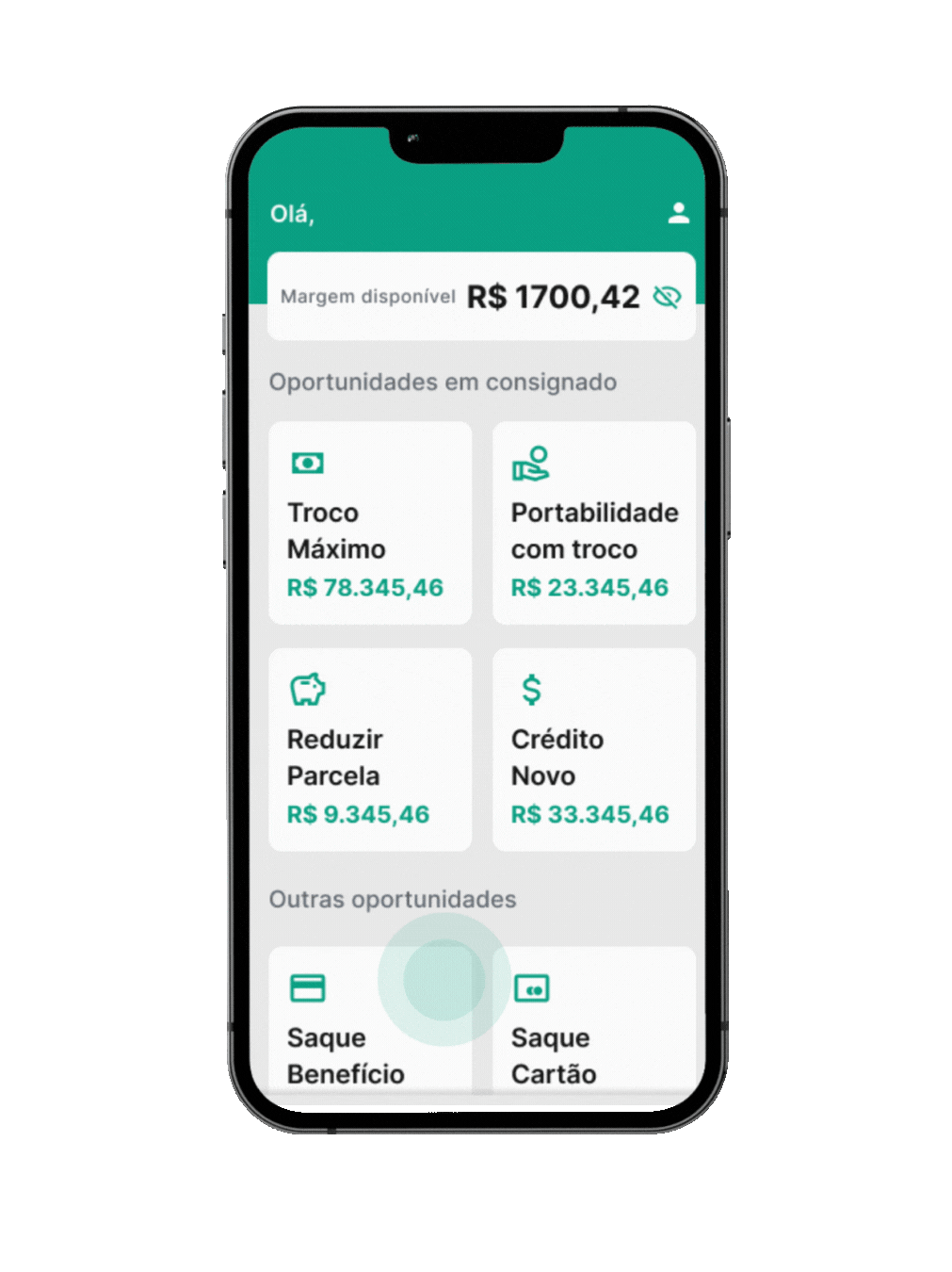 Busque por <strong>Saque Cartão Benefício</strong>